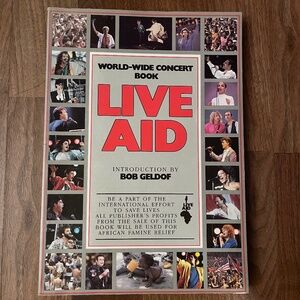 Live Aid : World-Wide Concert Book Peter Hillmore Intro by Bob Geldof
